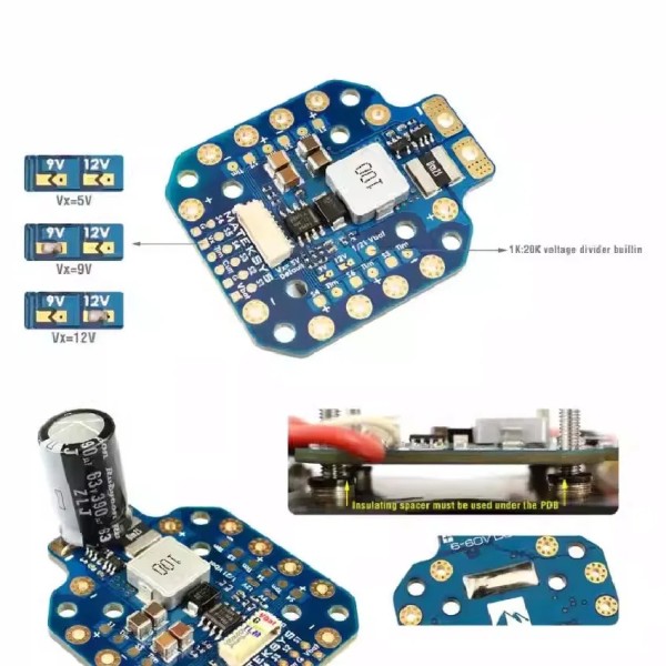 Original Matek PDB-HEX 12S 5A 5V/9V/12V BEC Power Distribution Board PDBfor RC Multirotor X-CLASS Airplane Drones Parts